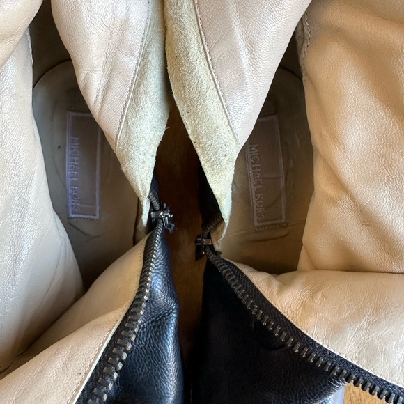 EUC Michael Kors Black Leather Heeled Boots. - Picture 7 of 7
